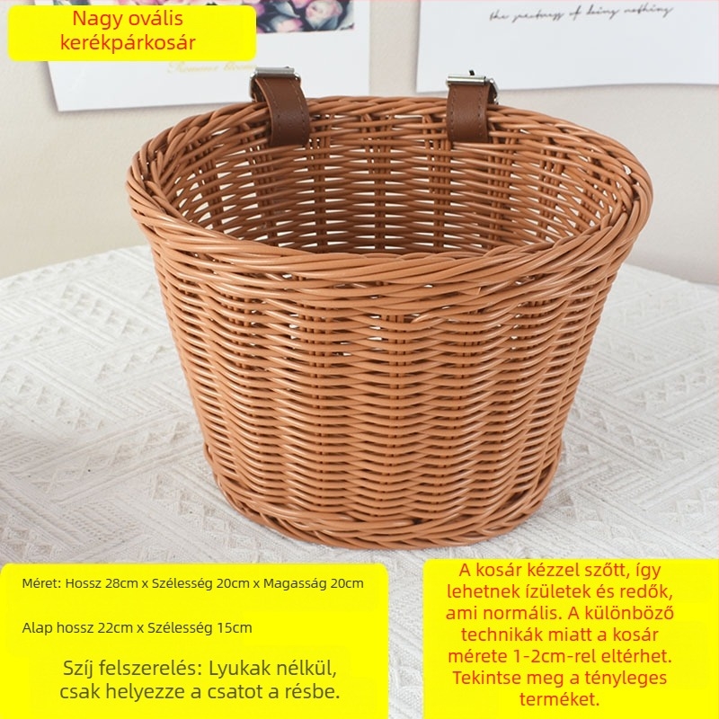 Rattan-szerű szőtt díszkosár, bicikli játékautó zsebkosár, asztali dekoráció, tárolókosár, virágkosár, tárolókosár