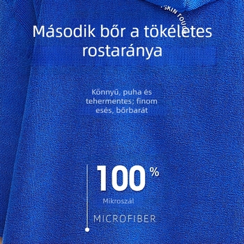 Mikroszálas törölköző, fürdőköpeny, felnőtt nedvszívó fürdőköpeny, viselhető kapucnis fürdőlepedő, úszás, búvárkodás, meleg strandtörölköző