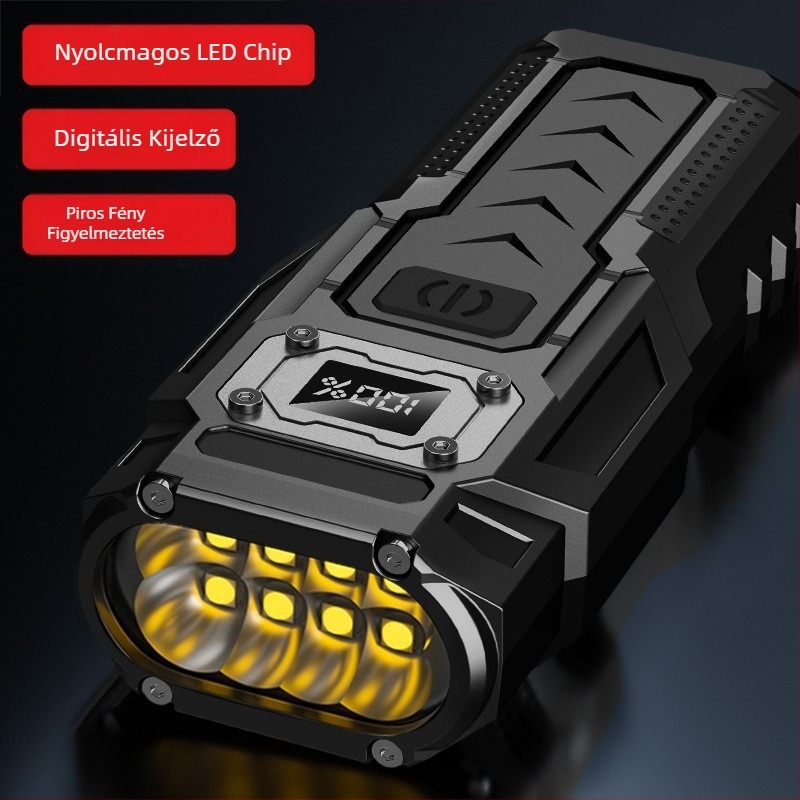 Határokon átnyúló új LED multifunkcionális mágneses erős zseblámpa kültéri vészvilágítás töltő kincs autójavító munkalámpa