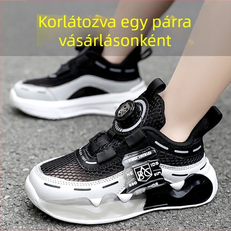 Férfi cipők Hálós cipők Hálós felület Lélegző nyári új gyermek sportcipők Közép és nagy gyermek üreges férfi apacipő