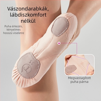 Tánccipők Puha talpú gyermek gyakorló tánccipők Vászon varrás Jóga felnőtt tánccipők Balettcipők Külkereskedelem