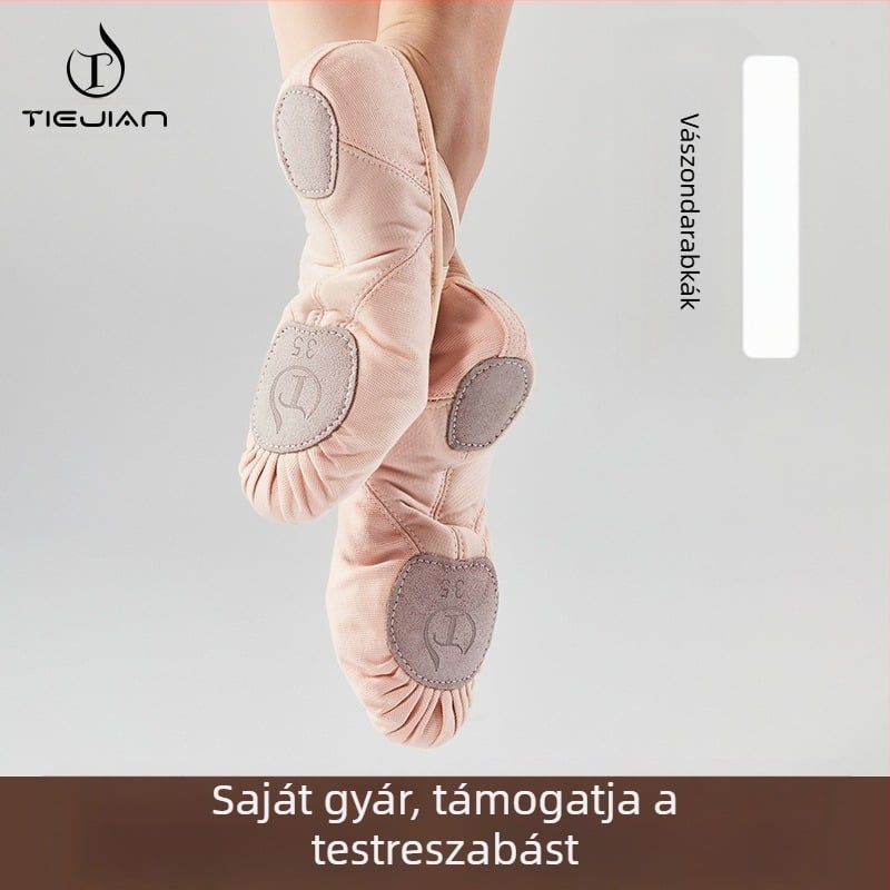 Tánccipők Puha talpú gyermek gyakorló tánccipők Vászon varrás Jóga felnőtt tánccipők Balettcipők Külkereskedelem