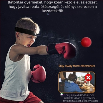 Boksz reakciólabda fejre szerelt dekompressziós szellőzőlabda varázslatos ökölvívó gyorsasági labda családi edző ütőlabda fitneszgép