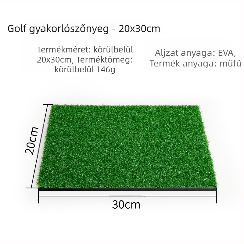 Gyárilag közvetlen golfgyakorló ütőmatrac hordozható kültéri vágóhinta edző golf háromfű ütőmatrac