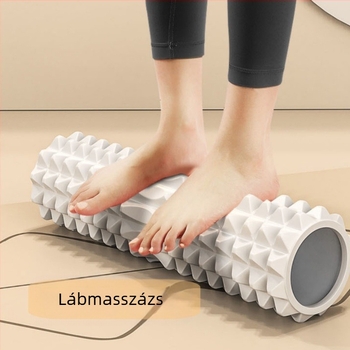 Jóga habhenger fitnesz karcsúsító lábgyakorlat masszázs nyújtó hab farkasfogú botgyári karcsúsító lábkészülék