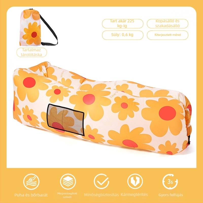 Párna, lusta, felfújható kanapé, hordozható, kültéri, strand, légkanapé, színben illő, lusta hálózsák, nagykereskedelmi gyártó