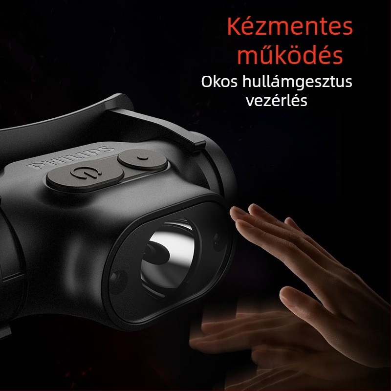Philips SFL1851 ultra könnyű intelligens érzékelős fejlámpa kültéri túrázáshoz, kempingezéshez, járőrözéshez, fejre szerelhető fejlámpa