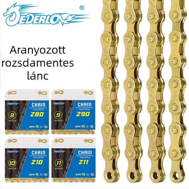 TOOPRE mountain bike aranyláncos országúti kerékpár 8 sebességes 9 10 11S változtatható sebességű lánc teljesen bevonatolt rozsdaálló