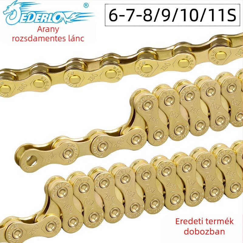 TOOPRE mountain bike aranyláncos országúti kerékpár 8 sebességes 9 10 11S változtatható sebességű lánc teljesen bevonatolt rozsdaálló