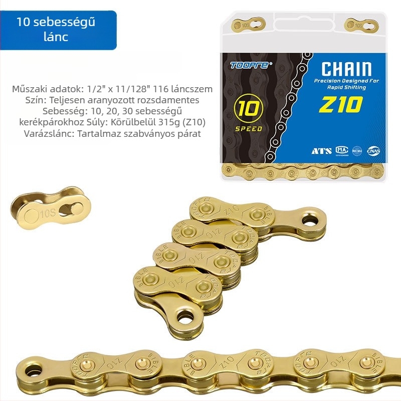 TOOPRE mountain bike aranyláncos országúti kerékpár 8 sebességes 9 10 11S változtatható sebességű lánc teljesen bevonatolt rozsdaálló