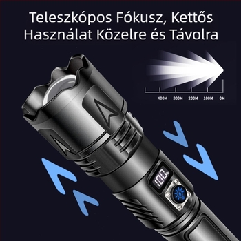 Határokon átnyúló alumíniumötvözetből készült, erős fényű, újratölthető kültéri zseblámpa, biztonsági kalapács, háztartási többfunkciós hordozható zseblámpa