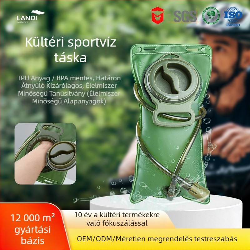 Határokon átnyúló kültéri hordozható összecsukható ivóvízzsák kerékpározáshoz, kempingezéshez, hegymászáshoz, futáshoz, nagy kapacitású sportvíztároló táska