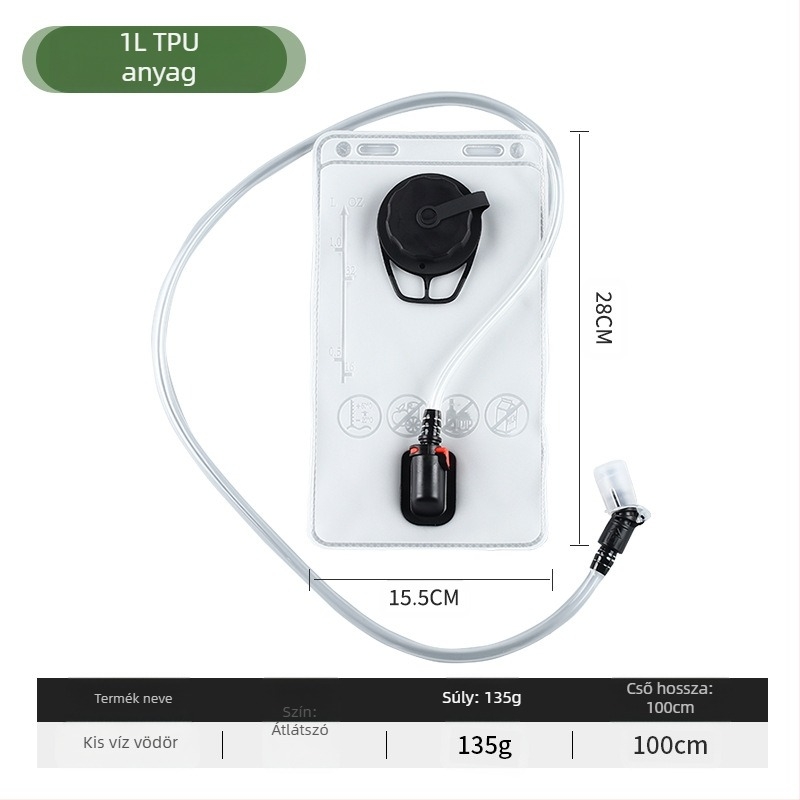 Határokon átnyúló kültéri hordozható összecsukható ivóvízzsák kerékpározáshoz, kempingezéshez, hegymászáshoz, futáshoz, nagy kapacitású sportvíztároló táska
