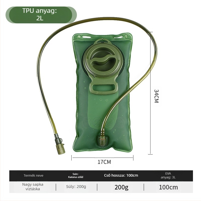 Határokon átnyúló kültéri hordozható összecsukható ivóvízzsák kerékpározáshoz, kempingezéshez, hegymászáshoz, futáshoz, nagy kapacitású sportvíztároló táska
