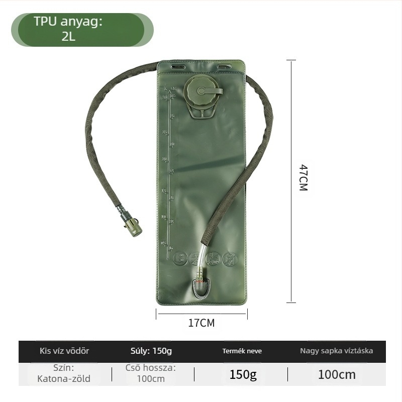 Határokon átnyúló kültéri hordozható összecsukható ivóvízzsák kerékpározáshoz, kempingezéshez, hegymászáshoz, futáshoz, nagy kapacitású sportvíztároló táska