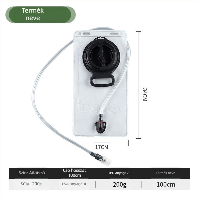 Határokon átnyúló kültéri hordozható összecsukható ivóvízzsák kerékpározáshoz, kempingezéshez, hegymászáshoz, futáshoz, nagy kapacitású sportvíztároló táska