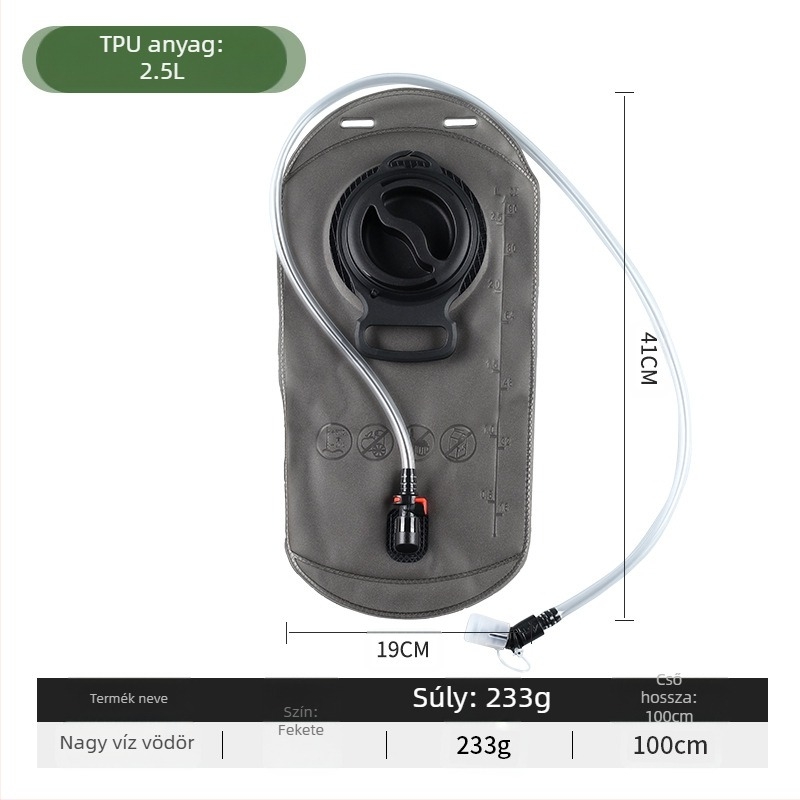 Határokon átnyúló kültéri hordozható összecsukható ivóvízzsák kerékpározáshoz, kempingezéshez, hegymászáshoz, futáshoz, nagy kapacitású sportvíztároló táska