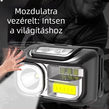 LED éjszakai horgászérzékelős fényszóró szúnyogriasztó fejre szerelhető ultrafényes horgász piros fényű fényszóró újratölthető kültéri világítás