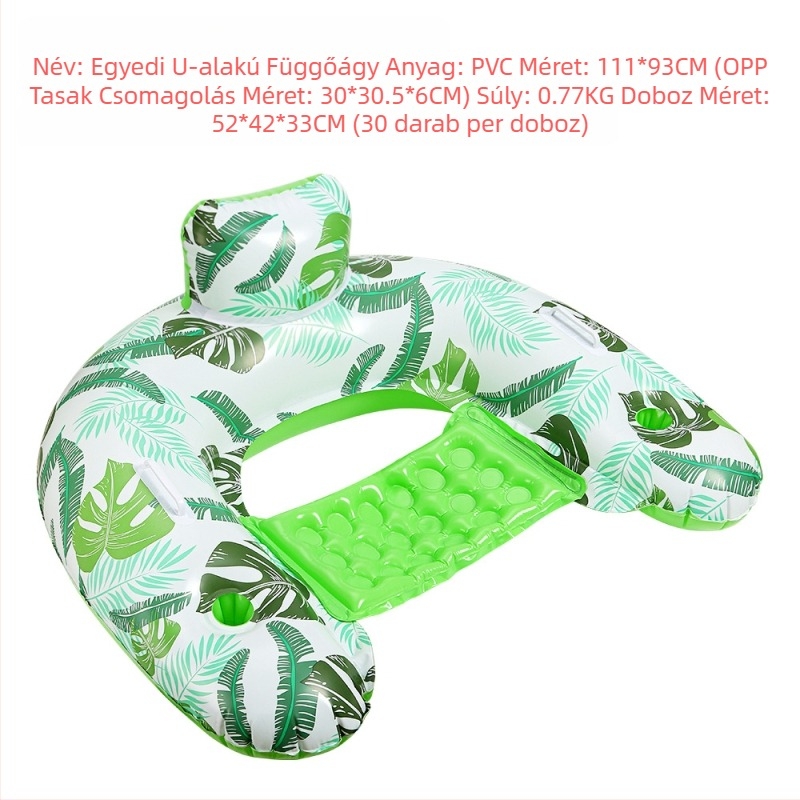 Felnőtt felfújható úszó és vízelvezető függőágy úszóágy rajzfilmfigura úszó állatos tartó unikornis úszógyűrű felnőtt úszógyűrű