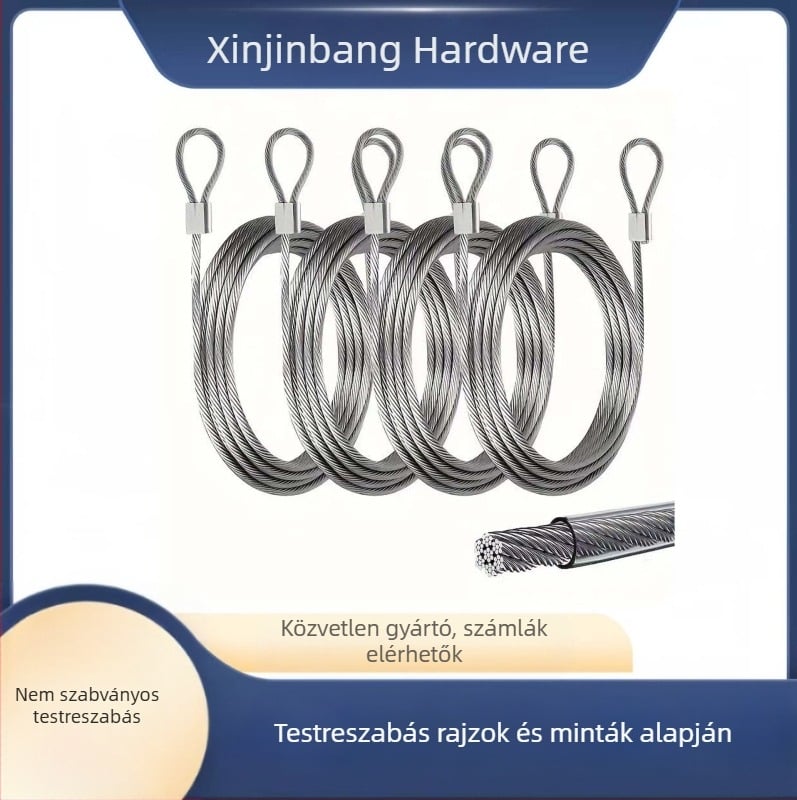 Gumibevonatú rozsdamentes acél drótkötél, tartós ruhaszárító kötél, kültéri, beltéri, univerzális drótkötél