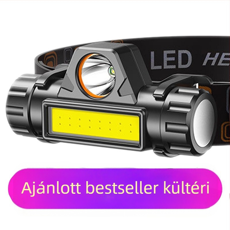 erős fényű led fényszóró mini újratölthető kis vízálló asztigmatizmus cob fényszóró kültéri éjszakai horgászlámpa multifunkciós fényszóró