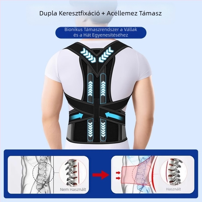 Púpos háti ortézis férfi és női felnőtteknek szóló speciális gerincferdüléses nyitott vállú egyenes háti ortézis műtermékkel