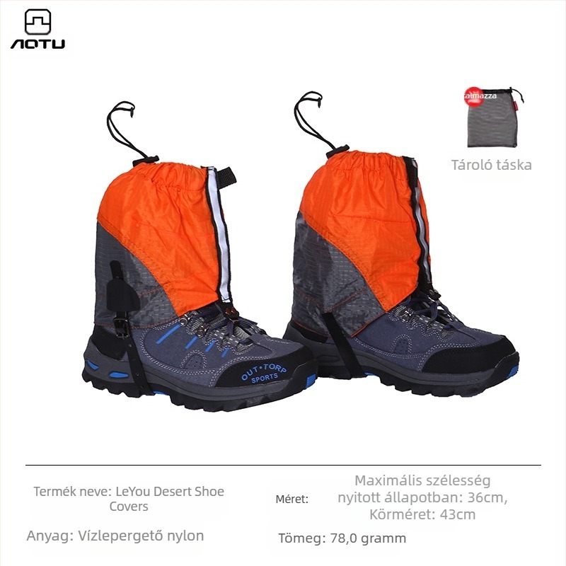 Túracipővédők Dunhuang strandra, gyermekeknek, szabadtéri terepfutó felszerelés, férfiaknak és nőknek, lélegző, kopásálló hótakarók