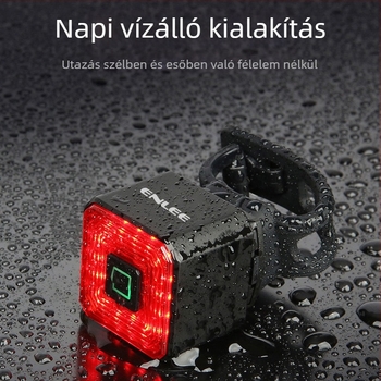 enlee kerékpár hátsó lámpa fék intelligens hátsó lámpa töltés LED vízálló éjszakai menetjelző lámpa motoros felszerelés