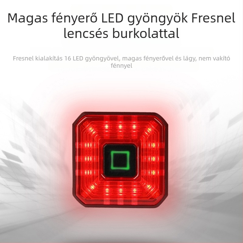 enlee kerékpár hátsó lámpa fék intelligens hátsó lámpa töltés LED vízálló éjszakai menetjelző lámpa motoros felszerelés