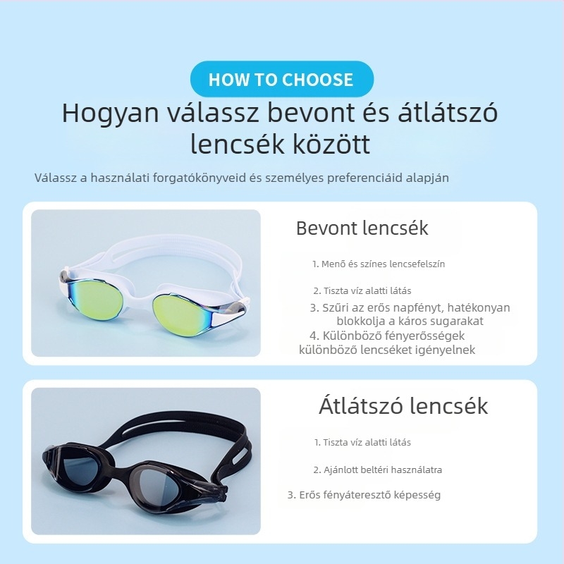 Obo határokon átnyúló felnőtt szemüveg nagykereskedelmi HD vízálló páramentesítő galvanizált úszószemüveg színes búvárszemüveg