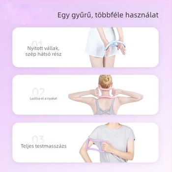 Nyitott vállú háti jógagyűrű fitnesz nyújtó relaxációs gyűrű Pilates tpr puha fascia nyújtó gyűrű fitneszgyűrű