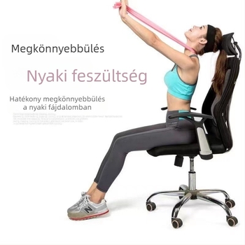 Jóga nyújtószalag nyújtószalag fitnesz ellenállás-szalag edző nyújtószalag TPE női nyitott vállú nyújtószalag 1,5 m húzóerő