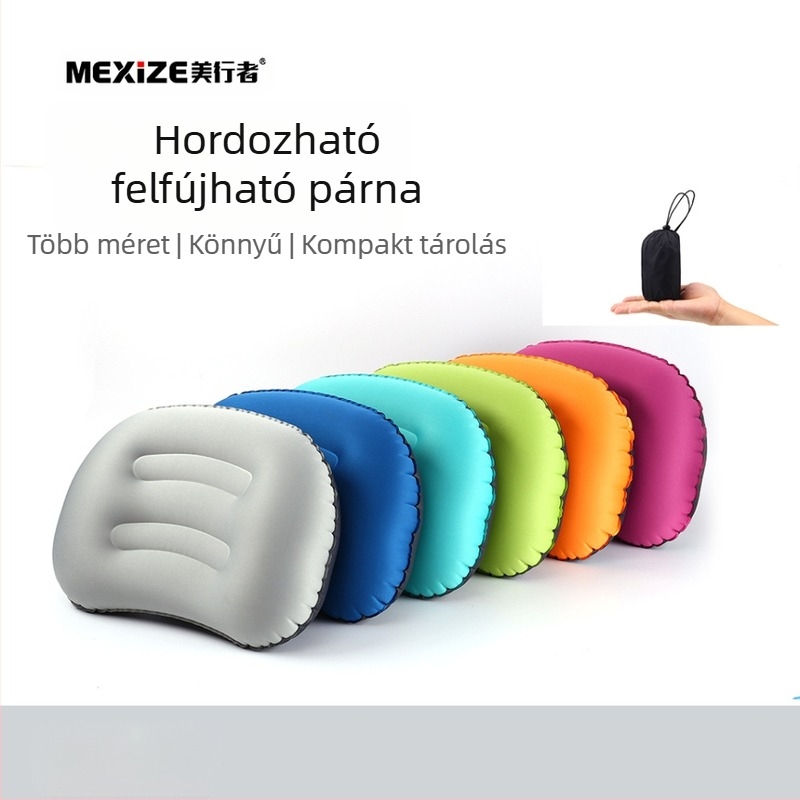 Internetes híresség kültéri kempingezés felfújható párna utazás nyakvédő felfújható párna könnyű irodai ebédszünet párna nagykereskedelem
