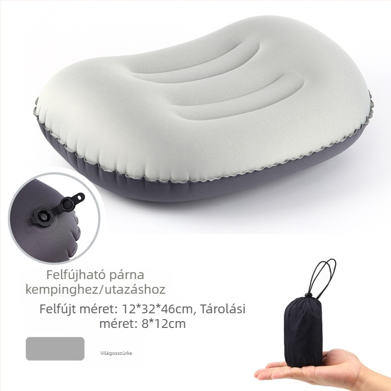 Internetes híresség kültéri kempingezés felfújható párna utazás nyakvédő felfújható párna könnyű irodai ebédszünet párna nagykereskedelem