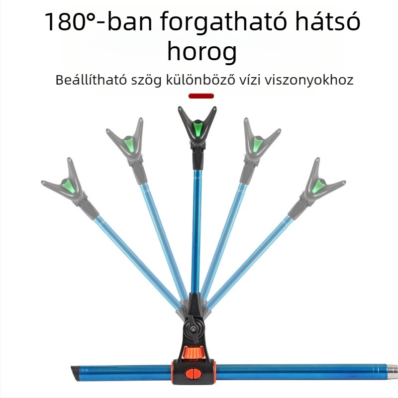 Horgászbot-konzol Színesen behelyezett, visszahúzható, forgó horgászdoboz Kézi botkonzol Rozsdamentes acél akkumulátortartó Horgászbot-konzol