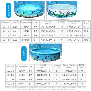 Nagy kültéri felfújható medence otthoni kerek medence gyermek beltéri összecsukható medence egy generációnyi haj