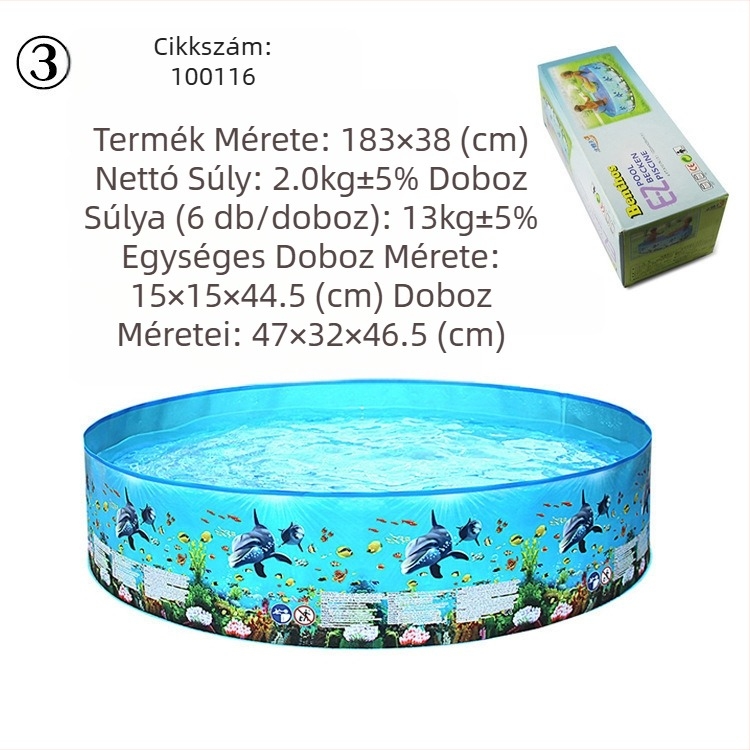 Nagy kültéri felfújható medence otthoni kerek medence gyermek beltéri összecsukható medence egy generációnyi haj