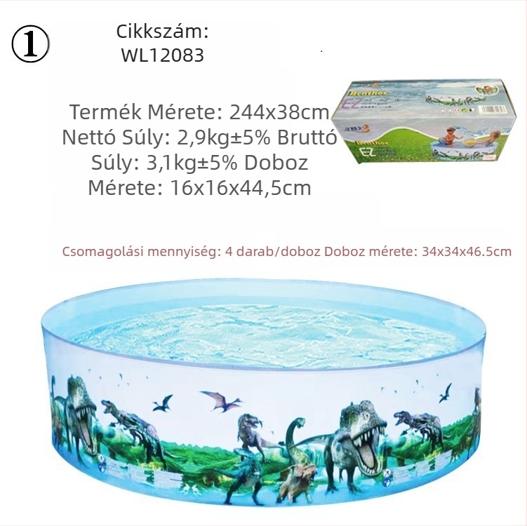 Nagy kültéri felfújható medence otthoni kerek medence gyermek beltéri összecsukható medence egy generációnyi haj