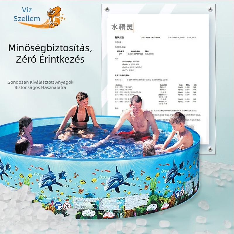 Nagy kültéri felfújható medence otthoni kerek medence gyermek beltéri összecsukható medence egy generációnyi haj