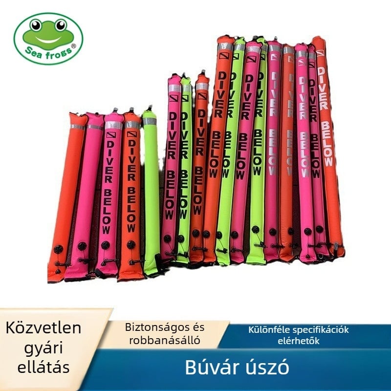Nejlon búvárkodás elefánthúzás SMB búvárdob sznorkelezés mélymerülés jelző pozicionáló figyelmeztető felfújható bója búvárkerék