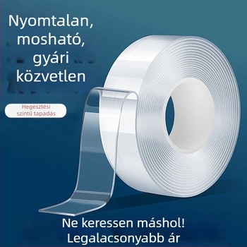 Akril átlátszó kétoldalas ragasztószalag, nyommentes, magas hőmérsékletállóság, nagy átlátszóság, nagy viszkozitás, erős vízálló, nyommentes nanoszalag nagykereskedelem