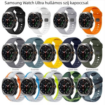 Samsung Watch7Ultra hullámos, visszacsatos szilikonszíj Watch7ultra csere óraszíj