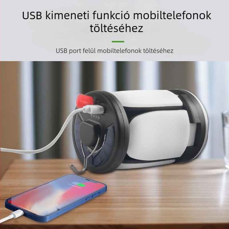 Határokon átnyúló, forró eladású világítás otthoni ajándékvilágítás napelemes újratölthető LED sátorvilágítás három oldalas négy oldalas kültéri kempingvilágítás