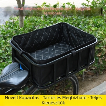 Kerékpártároló kosár, hátsó tároló, kék, élelmiszer-, gyümölcstároló rúd, fém kisállatketrec