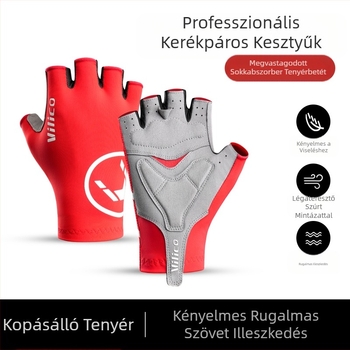 Tavaszi és nyári hegymászó és kerékpáros ütéscsillapító félujjas kesztyűk csúszásmentes kopásálló rugalmas lélegző kerékpáros kesztyűk eladók