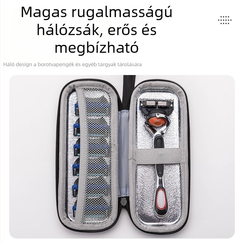 Eva borotva kézi kozmetikai táska Gillette Labs termo borotvatáska Régi vágású univerzális borotvatároló doboz