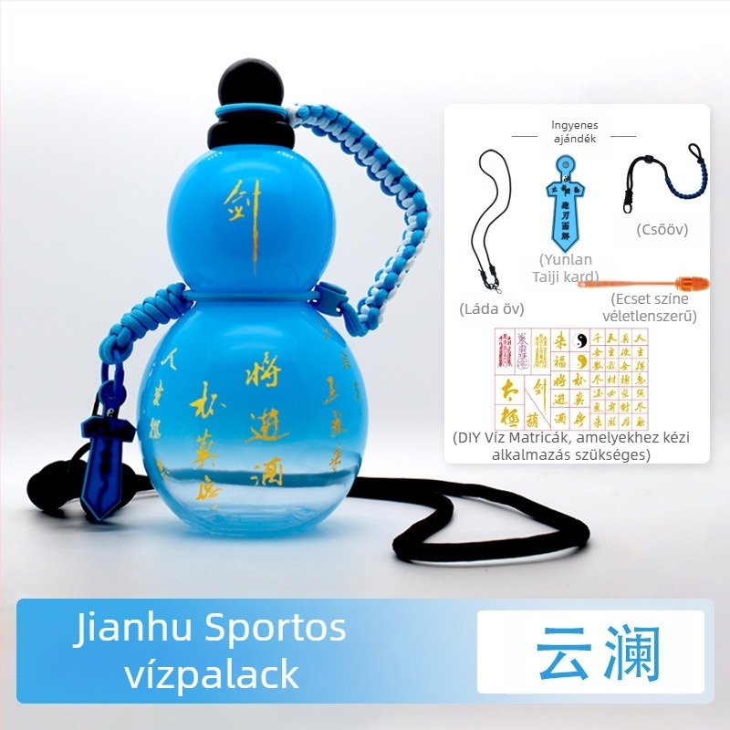 Hordozható műanyag hordozható tök vizespohár, magas színértékű, új, magas hőmérsékletű hordozható tök vizespalack, antik kreatív