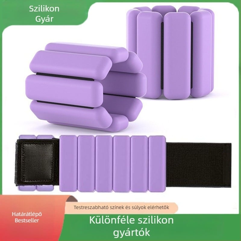 Határokon átnyúló súlytartó szilikon karkötő állítható súllyal, jógához, tánchoz, sporthoz, lábhoz való rögzítéshez, meztelen szilikon karkötő