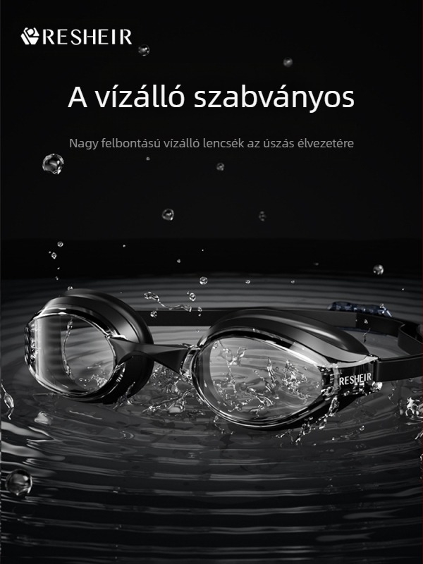 Új versenyszemüveg felnőtt kis kerettel vízálló páramentesítő professzionális edző férfi és női bevonatú HD verseny úszószemüveg