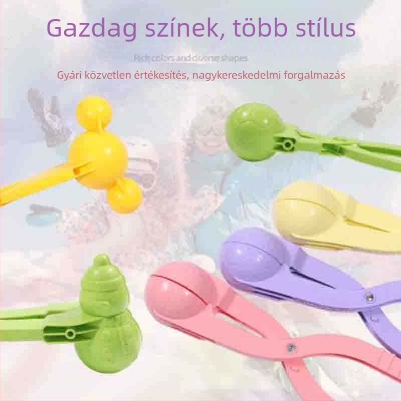 Hógolyócsipesz, játék a homokban és játék a vízben, gyerekeknek való téli kültéri játékok, babajáték a hóban, hógolyócsata eszköz, interaktív